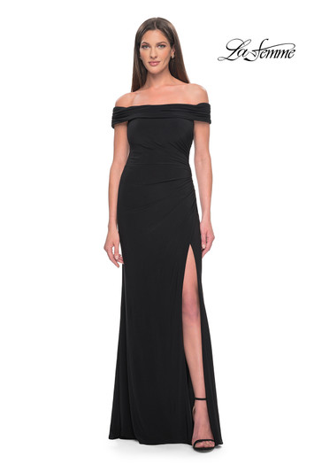 La Femme 31086 Off the Shoulder Mother of the Bride Dress