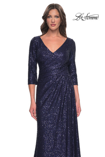 La Femme 30879 Sequin Mother of the Bride Dress