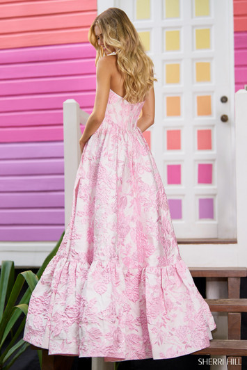 Sherri Hill 56055 Floral Strapless Dress