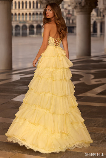 Sherri Hill 57479 Ruffle Ballgown Dress