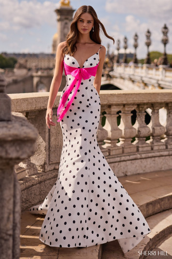 Sherri Hill 57803 Polka Dot Mermaid Dress