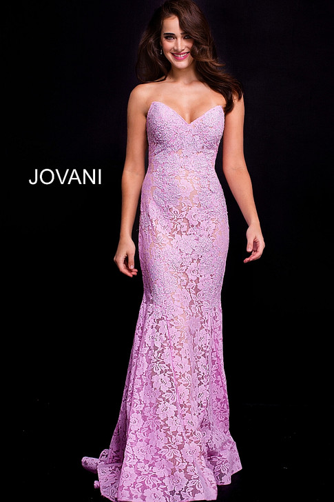 Jovani 37334 Beaded Lace Dress