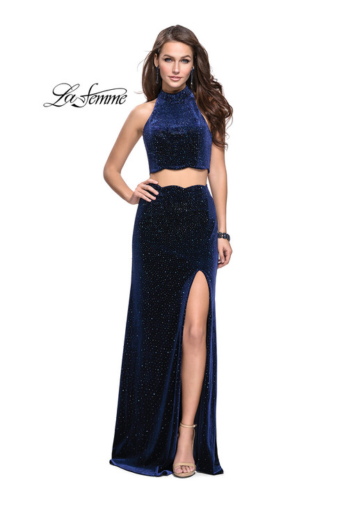 La Femme 25667 Velvet Dress