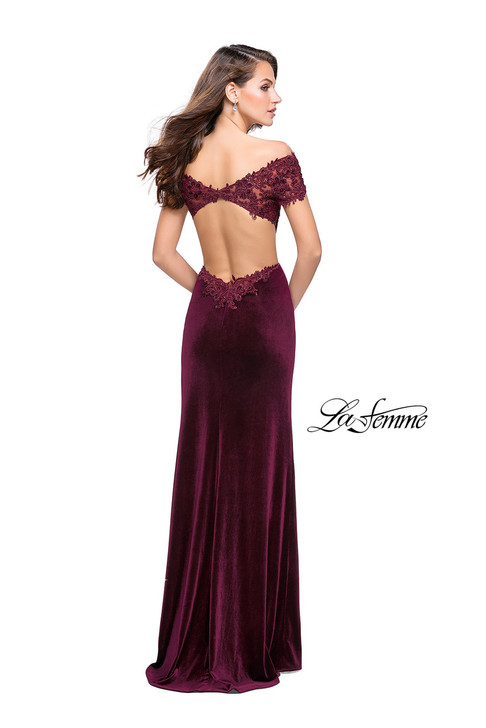 La Femme 25823 Velvet Dress