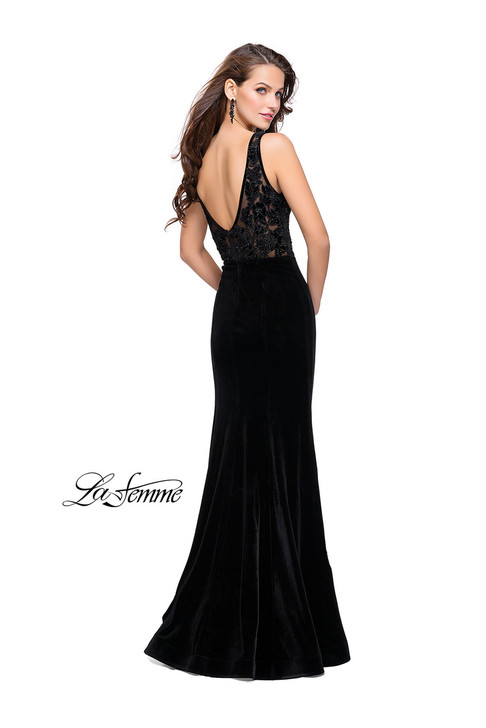 La Femme 25824 Velvet Dress