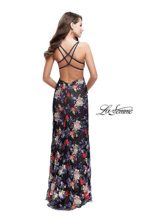 La Femme 25900 Floral Dress