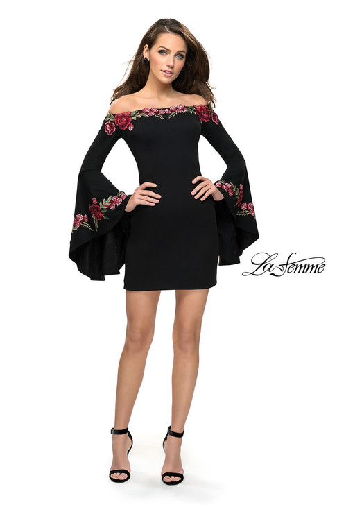La Femme 26674 Studded Dress