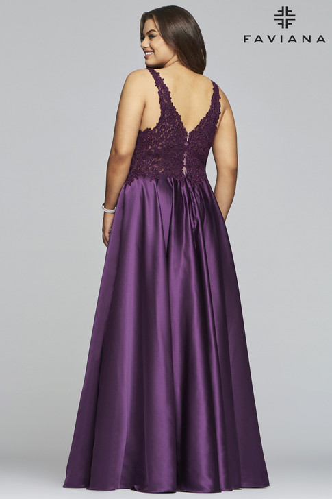 Faviana 9462 Satin Plus Size Dress