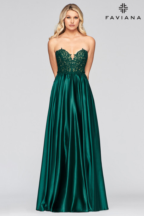 Faviana S10430 Satin Ballgown Dress