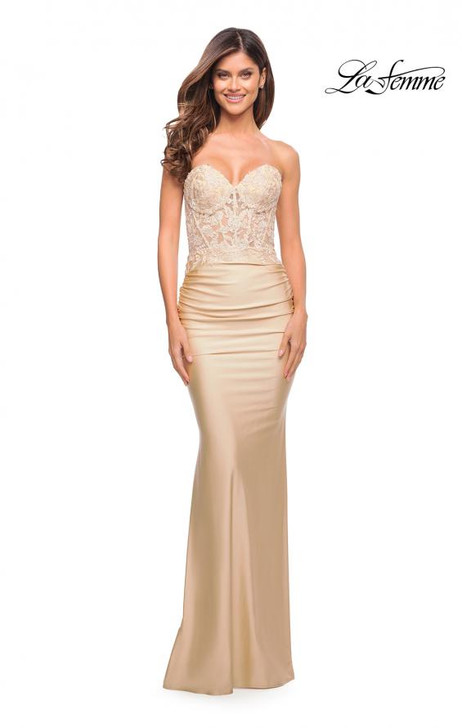 La Femme 30720 Strapless Dress