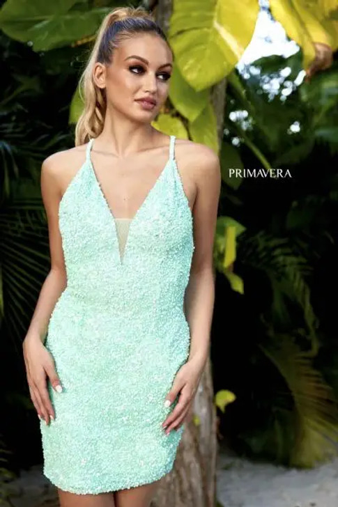 Primavera Couture 3898 Short Sequin Dress