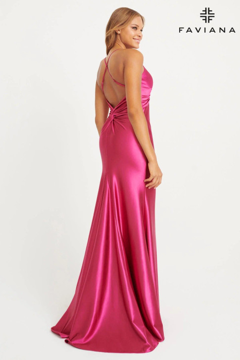 Faviana 11034 Simple Satin Dress