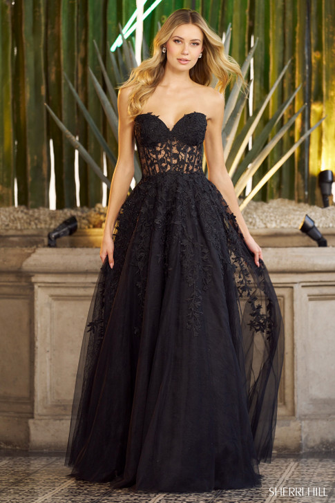 Sherri Hill 55760 Lace Ballgown Dress