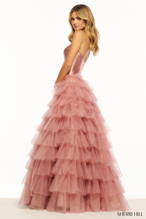 Sherri Hill 55928 Ballgown Ruffle Tulle Dress