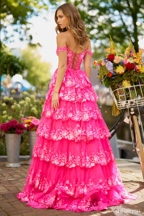 Sherri Hill 56196 Ballgown Ruffle Dress