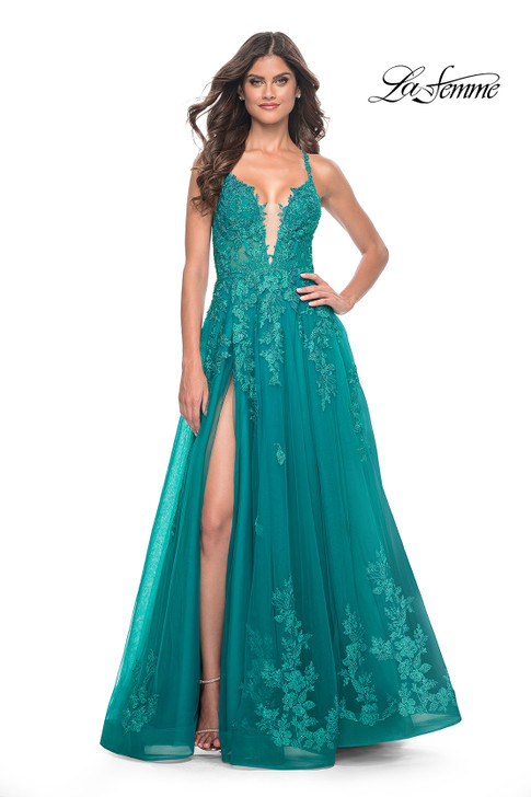 La Femme 32062 Lace Ballgown Dress