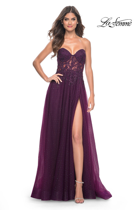 La Femme 32253 Strapless Ballgown Dress