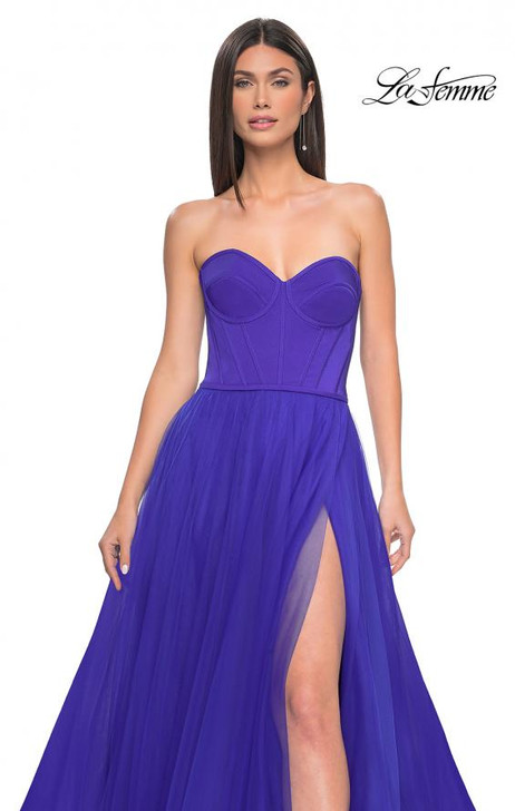 La Femme 32424 Strapless A-line Dress