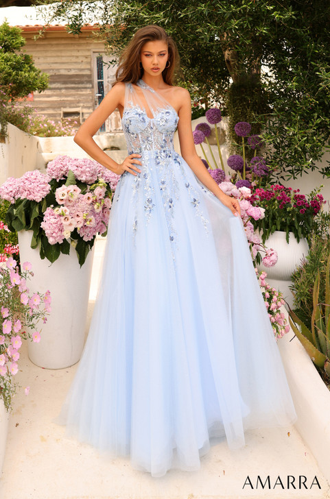 Amarra 88838 One Shoulder Ballgown Dress