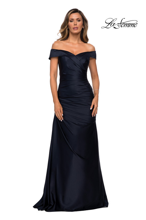 La Femme 28103 Off the Shoulder Mermaid Mother of the Bride Dress