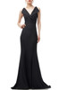 V-NECK TRUMPET FLOOR LENGTH DRESS BAN1910-0398