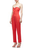 STRAPLESS LACE UP FRONT JUMPSUITS BAN1903-0488