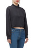 HIGH NECK WITH HALF ZIP CROPPED TEE TOP BAN2007-0153