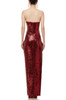 STRAPLESS WITH SLIT ASIDE ANKLE LENGTH SEQUINED DRESS BAN1909-0680