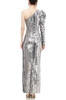 ONE SHOULDER WITH GIGOT SLEEVE SEQUINED DRESS BAN1909-0208