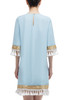 ROUND NECK WITH KEY HOLE BACK AND FRINGE HEM DRESS BAN2010-0267-BG