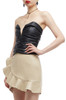 STRAPLESS PLEATED ZIP UP TOP BAN2010-0458