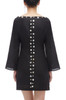 SQUARE NECK WITH BUTTON EMBELLISHED DRESS BAN2011-0461