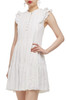 ROUND NECK WITH HALF BUTTON DOWN A-LINE DRESS BAN2101-0507