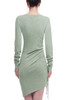 ROUND NECK WITH DRAWSTRING ON THE SIDE PENCIL DRESS BAN2106-0434