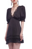 DEEP V-NECK WITH TIE ON THE BACK A-LINE DRESS BAN2101-0327