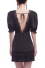 DEEP V-NECK WITH TIE ON THE BACK A-LINE DRESS BAN2101-0327