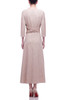 DIAMOND NECK WITH TIE ON THE WAIST ANKLE LENGTH DRESS BAN2106-0454
