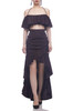 HIGH WAISTED WITH ASYMETRICAL HEM SKIRT BAN2106-0329