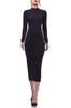 HIGH NECK MID-CALF PENCIL DRESS BAN2106-0435-B