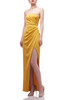 ONE SHOULDER WITH SLIT ASIDE FLOOR LENGTH DRESS BAN2106-1043