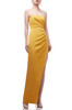 ONE SHOULDER WITH SLIT ASIDE FLOOR LENGTH DRESS BAN2106-1043