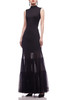 HIGH NECK WITH ZIP UP BACK FLOOR LENGTH DRESS BAN2108-0715