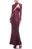 HIGH NECK FLOOR LENGTH DRESS BAN2107-0497