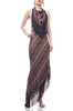 TIE ON THE NECK WITH TASSELS ON THE HEM DRESS BAN2107-0805
