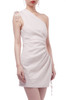 ONE SHOULDER WITH DRAWSTRING ON THE SHOULDER AND WAIST DRESS BAN2104-0538