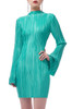 HIGH NECK WITH BELL SLEEVE DRESS BAN2109-0518