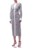V-NECK MID-CALF SHIRT DRESS BAN2109-0349