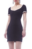 OVAL NECK PENCIL DRESS BAN2111-0698