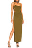 CAMISOLE WITH HIGH SLIT ON THE SIDE FLOOR LENGTH DRESS BAN2111-0951