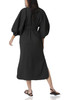 NOTCHED NECK WITH PUFF SLEEVE MID-CALF BELTED DRESS BAN2110-0570